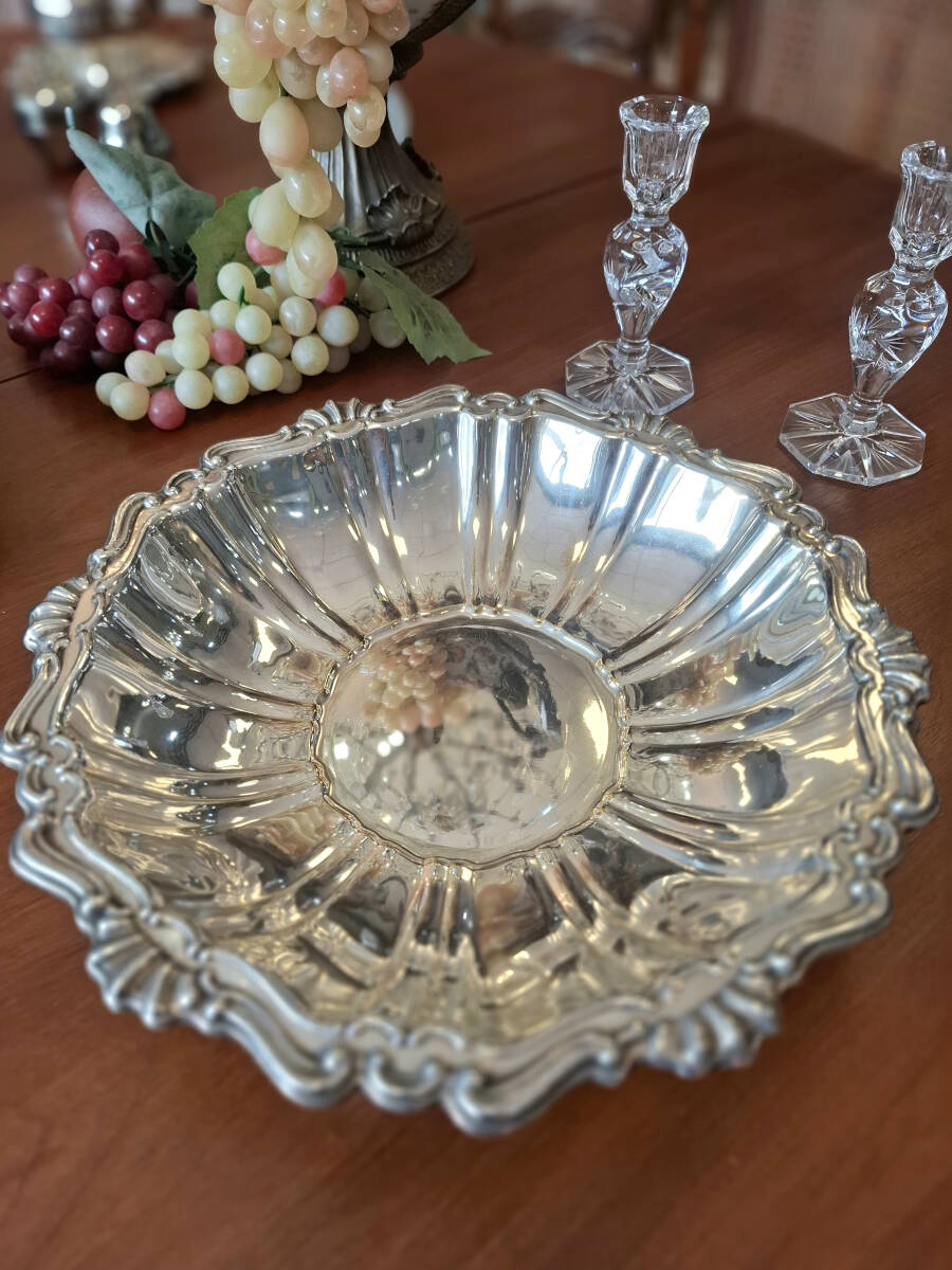 panera-plateada 3 Panera o frutero plateado